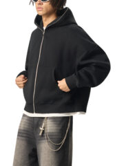 notpublic Fleeced Full-Zip Boxy Hoodie - Image 5